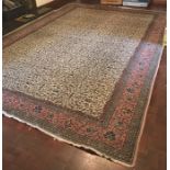 Large hand knotted silk rug