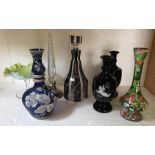 A quantity of glassware including Art Deco decanter, 23cms chip to stopper.