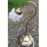 Art Nouveau decorative brass table lamp