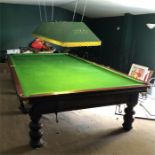 Good quality full size mahogany snooker table from Burnley Billiard Works.