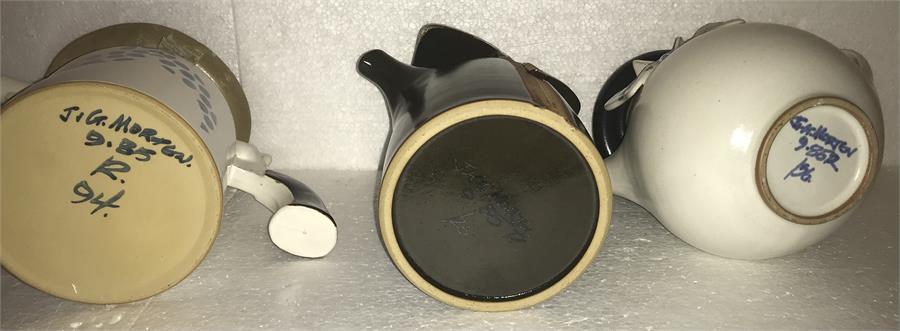 Three novelty J&G Morten art pottery teapots - Image 2 of 2