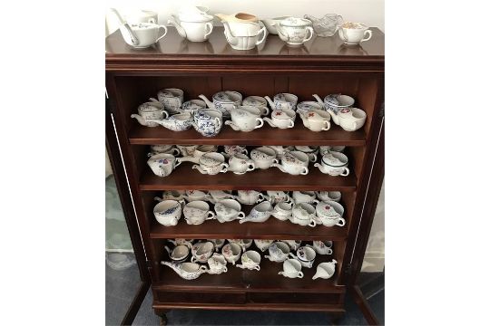 A large quanity of 19thC ceramic feeding cups (67 in total)