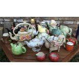 Various fruit + floral teapots (23) including Arthur Wood, Price Bros etc...