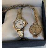 Two ladies watches inc Rotary and one 9ct gold cased Benson