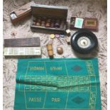 Various vintage games to include Sorry, Roulette, Poker chips (excluding box), Shaker etc...