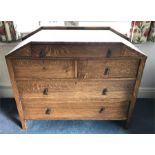 Art Deco style chest of drawers - 114cms w, 95cms h, 46cms d