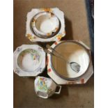 Ceramics to include Crown Devon, Crown Ducal and Royal Venton Ware bowl with servers, no damage.