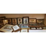 A quantity of framed prints etc...