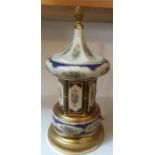 Brevettato ceramic musical cigarette dispenser. Swiss made movement. 38cms h