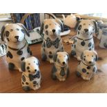 A collection of Rye pottery dogs (6) all in excellent condition