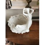 Italian white pottery jardiniere