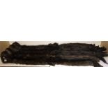 Vintage fur stole made up of complete animals including tails - 208cms l