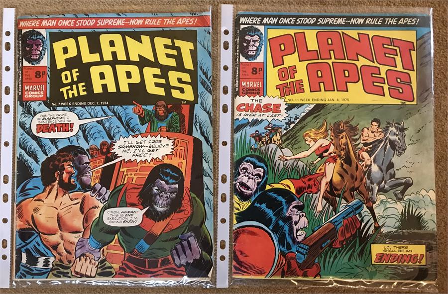 A collection of Planet Of The Apes Comics and The Mighty World Of Marvel in various conditions. - Image 2 of 2