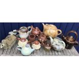 Various pottery teapots (12) including Antony Gilham, Jerry Harper Blacktoft, Manor Farm, etc...