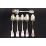 SIX EARLY 19TH CENTURY IRISH SILVER SPOONS