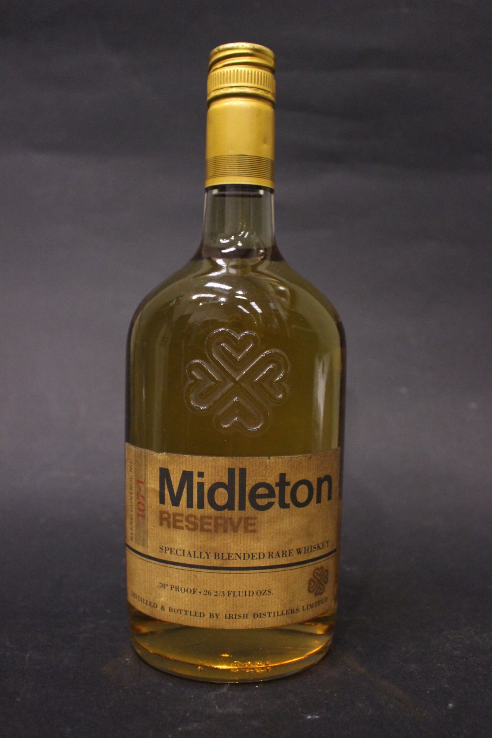 A BOTTLE OF 'MIDLETON RESERVE', blend control no. 107-1,, specially blended rare Irish whiskey,