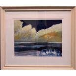 DAVID GOOD, "SEASCAPE", oil on paper, signed lower right, 32" x 27" approx