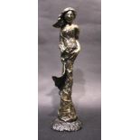 ALISON DUCKER, (Irish b.1963) "CONTEMPLATION", bronze sculpture, signed, 13.5" high approx (Unique)