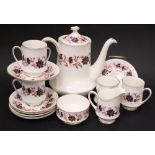 A PARAGON "MICHELLE" DESIGN COFFEE SET, includes; (6) cups, (6) saucers (1) coffee pot, (1) jug, (1)