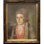 A 19TH CENTURY RUSSIAN PORTRAIT OF A BOY, pastel on canvas, unsigned
