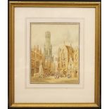 HENRY THOMAS SCHAFER, (British 19th Century), "BRUGES, BRUSSELS", signed and inscribed lower left,