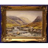 ROBERT EGGINTON, "GLEN COE", oil on canvas, signed lower left, inscribed verso and stamped