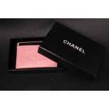 A CHANEL PINK LEATHER CARD HOLDER, with identification card & number, in Chanel box