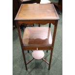A JARDINERE/LAMP TABLE, with scalloped shaped apron, over a single drawer, having turned bone