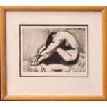 MIKE BERNSTEIN, "SEATED FIGURE", etching, signed & dated lower right, numbered 2/250 lower left, 10"