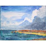 ANNE QUIRKE-CAHILL, "STORM APPROACHING", acrylic on canvas, inscribed verso, 12" x 9" approx