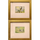 A PAIR OF FRAMED PRINTS, after Jack B. Yeats, (i0 Sean Eoin, (ii) Lady in a Horse Drawn Carriage,