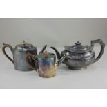 A silver plated Windsor Bishop, Norwich teapot, together with another silver plated teapot with