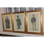 Three Spy prints depicting gentlemen, 'He walked across Africa', 'Geordie' and 'the British