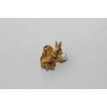 An 18ct gold, pearl and gem set squirrel brooch