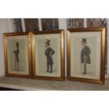 Three Spy prints depicting gentlemen wearing top hats, 'a General', 'the Prince' and 'Bridegroom',