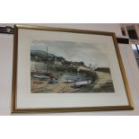 G. Gillman (20th century), Cornish harbour view, watercolour, signed and dated 1972, 34cm by 49cm