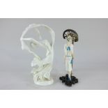 A Royal Worcester 'Spirit of the Dance' porcelain figure of an Art Deco style dancer, and another