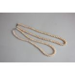 Two cultured freshwater pearl necklaces