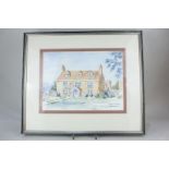S M Kebble (20th century), Lippening House, Birdham, watercolour, titled, signed and dated '88, 24cm