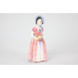 A Royal Doulton figure of a girl, Diana, wearing pink bonnet and holding flowers, 1986, 14cm (a/