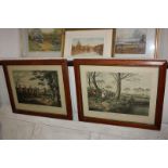 After Samuel Howett, 'Hare Hunting 1 and 2nd', two coloured prints published by Orme, both framed,