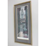 Alelindo Tassi, Italian street scene, 'Firenze via Dei Neru', colour print, inscribed and signed