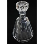 A Baccarat faceted mallet decanter and stopper, engraved mark to base, 23cm