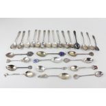 A set of twelve George V silver matched teaspoons with golf design finials, maker Walker & Hall,