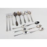 A pair of George V silver pickle forks, maker Joseph Rodgers & Sons, Sheffield 1919, together with