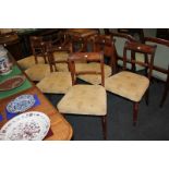 A matched set of eight Regency dining chairs to include a pair of carver dining chairs with rope