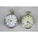 A silver cased, open face pocket watch, 'Acme Lever' H. Samuel Manchester, together with another