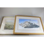 Christine Bowman, French view, Gordes-Haute, Provence, watercolour, signed and inscribed in