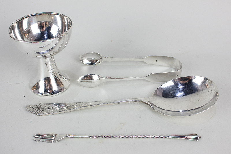A George V silver serving spoon, maker Cooper Brothers & Sons Ltd, Sheffield, 1923; Victorian silver