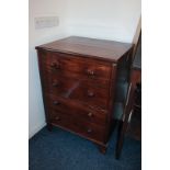 A mahogany commode with lifting rectangular top and four dummy drawers, 62cm